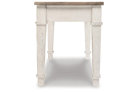 Skempton White/Light Brown Storage Bench by Ashley at Eve Furniture