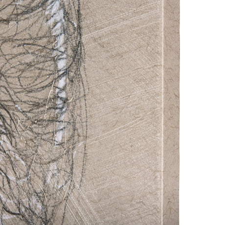 Sketch of animal I (Wild sheep) by Mercana Studio a Hand Embellished Textured Canvas by Mercana at Eve Furniture