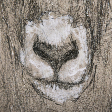 Sketch of animal I (Wild sheep) by Mercana Studio a Hand Embellished Textured Canvas by Mercana at Eve Furniture