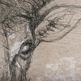 Sketch of animal I (Wild sheep) by Mercana Studio a Hand Embellished Textured Canvas by Mercana at Eve Furniture