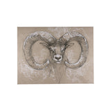 Sketch of animal I (Wild sheep) by Mercana Studio a Hand Embellished Textured Canvas by Mercana at Eve Furniture