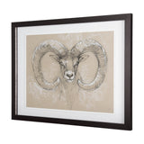 Sketch of animal I (Wild sheep) Mercana Studio Hand Embellished Framed Art Print Matted under Glass by Mercana at Eve Furniture