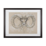 Sketch of animal I (Wild sheep) Mercana Studio Hand Embellished Framed Art Print Matted under Glass by Mercana at Eve Furniture