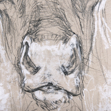 Sketch of animal II (Caribou) by Mercana Studio a Hand Embellished Textured Canvas by Mercana at Eve Furniture