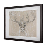 Sketch of animal II (Caribou) by Mercana Studio Hand Embellished Framed Art Print Matted under Glass by Mercana at Eve Furniture