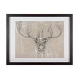 Sketch of animal II (Caribou) by Mercana Studio Hand Embellished Framed Art Print Matted under Glass by Mercana at Eve Furniture