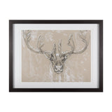 Sketch of animal II (Caribou) by Mercana Studio Hand Embellished Framed Art Print Matted under Glass by Mercana at Eve Furniture