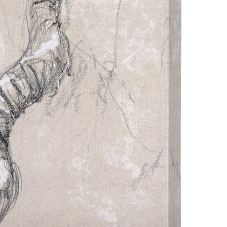 Sketch of animal III (Antelope) by Mercana Studio a Hand Embellished Textured Canvas by Mercana at Eve Furniture