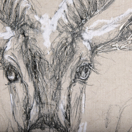 Sketch of animal III (Antelope) by Mercana Studio a Hand Embellished Textured Canvas by Mercana at Eve Furniture