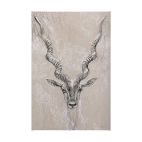 Sketch of animal III (Antelope) by Mercana Studio a Hand Embellished Textured Canvas by Mercana at Eve Furniture