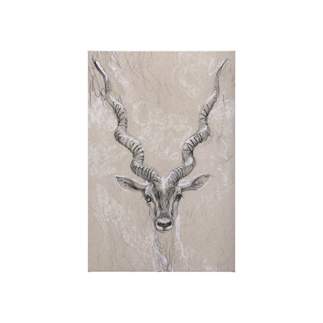 Sketch of animal III (Antelope) by Mercana Studio a Hand Embellished Textured Canvas by Mercana at Eve Furniture
