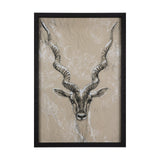Sketch of Animal III (Antelope) Mercana Studio Hand Embellished Framed Art Print Matted under Glass by Mercana at Eve Furniture