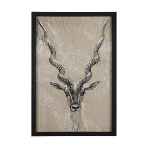 Sketch of Animal III (Antelope) Mercana Studio Hand Embellished Framed Art Print Matted under Glass by Mercana at Eve Furniture