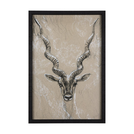 Sketch of Animal III (Antelope) Mercana Studio Hand Embellished Framed Art Print Matted under Glass by Mercana at Eve Furniture