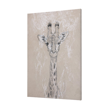 Sketch of animal IV (Giraffe) by Mercana Studio a Hand Embellished Textured Canvas by Mercana at Eve Furniture
