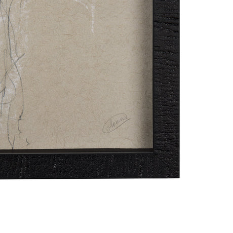 Sketch of Animal IV (Giraffe) by Mercana Studio Hand Embelished Framed Art Print Matted under Glass by Mercana at Eve Furniture