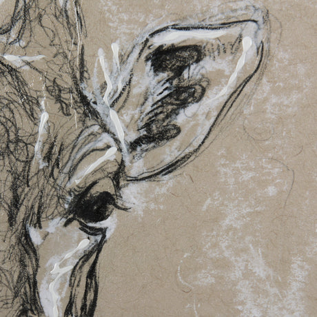 Sketch of Animal IV (Giraffe) by Mercana Studio Hand Embelished Framed Art Print Matted under Glass by Mercana at Eve Furniture