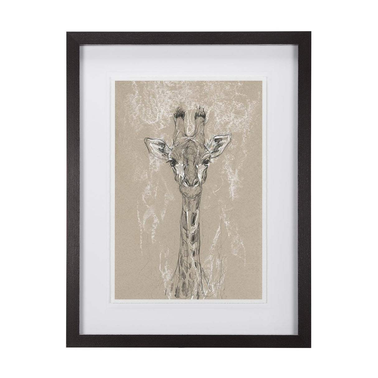 Sketch of Animal IV (Giraffe) by Mercana Studio Hand Embellished Framed Art Print Matted under Glass by Mercana at Eve Furniture