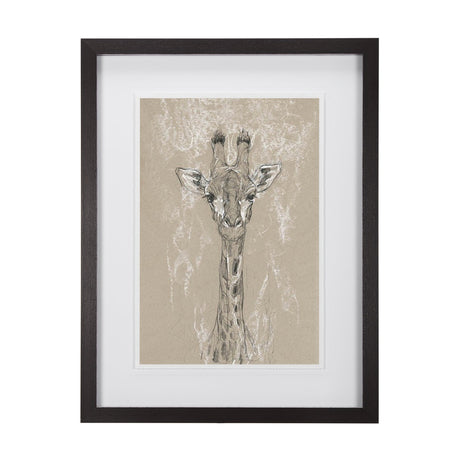 Sketch of Animal IV (Giraffe) by Mercana Studio Hand Embellished Framed Art Print Matted under Glass by Mercana at Eve Furniture