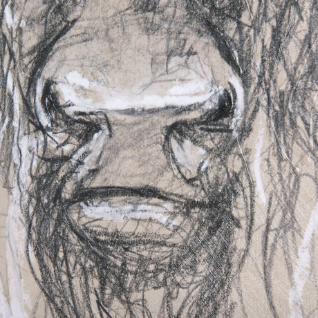 Sketch of animal IX (Bison) by Mercana Studio a Hand Embellished Textured Canvas by Mercana at Eve Furniture