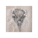 Sketch of animal IX (Bison) by Mercana Studio a Hand Embellished Textured Canvas by Mercana at Eve Furniture