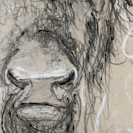 Sketch of Animal IX (Bison) by Mercana Studio Hand Embellished Framed Art Print Matted under Glass by Mercana at Eve Furniture