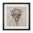 Sketch of Animal IX (Bison) by Mercana Studio Hand Embellished Framed Art Print Matted under Glass by Mercana at Eve Furniture