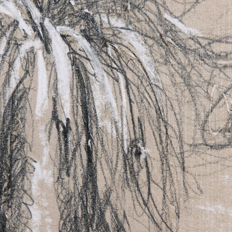 Sketch of animal V (Goat) by Mercana Studio a Hand Embellished Textured Canvas by Mercana at Eve Furniture