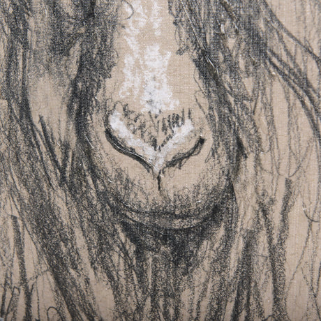 Sketch of animal V (Goat) by Mercana Studio a Hand Embellished Textured Canvas by Mercana at Eve Furniture