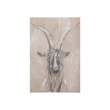 Sketch of animal V (Goat) by Mercana Studio a Hand Embellished Textured Canvas by Mercana at Eve Furniture