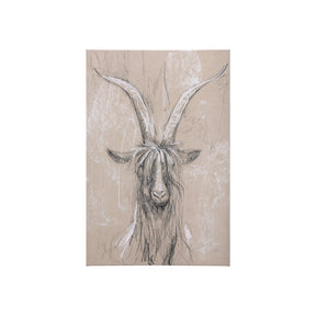 Sketch of animal V (Goat) by Mercana Studio a Hand Embellished Textured Canvas by Mercana at Eve Furniture