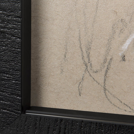 Sketch of Animal V (Goat) by Mercana Studio Hand Embellished Framed Art Print Matted under Glass by Mercana at Eve Furniture