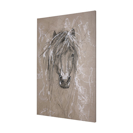 Sketch of animal VI (Pony) by Mercana Studio a Hand Embellished Textured Canvas by Mercana at Eve Furniture