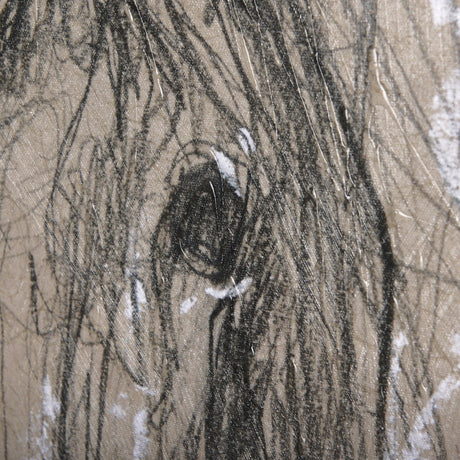 Sketch of animal VI (Pony) by Mercana Studio a Hand Embellished Textured Canvas by Mercana at Eve Furniture