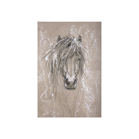 Sketch of animal VI (Pony) by Mercana Studio a Hand Embellished Textured Canvas by Mercana at Eve Furniture