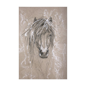 Sketch of animal VI (Pony) by Mercana Studio a Hand Embellished Textured Canvas by Mercana at Eve Furniture