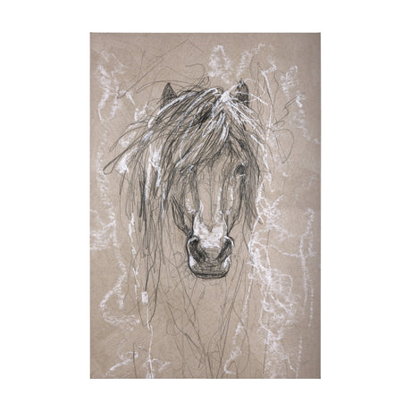 Sketch of animal VI (Pony) by Mercana Studio a Hand Embellished Textured Canvas by Mercana at Eve Furniture