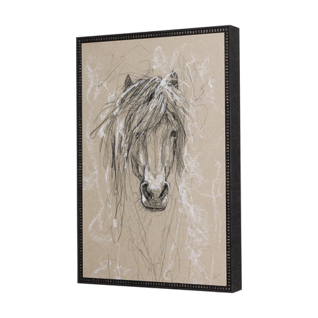 Sketch of Animal VI (Pony) by Mercana Studio Hand Embellished Framed Art Print Matted under Glass by Mercana at Eve Furniture