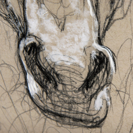 Sketch of Animal VI (Pony) by Mercana Studio Hand Embellished Framed Art Print Matted under Glass by Mercana at Eve Furniture
