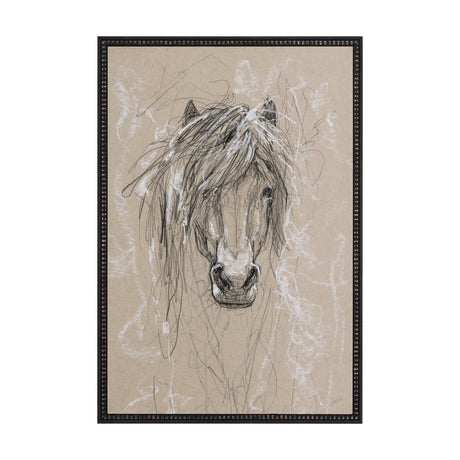 Sketch of Animal VI (Pony) by Mercana Studio Hand Embellished Framed Art Print Matted under Glass by Mercana at Eve Furniture