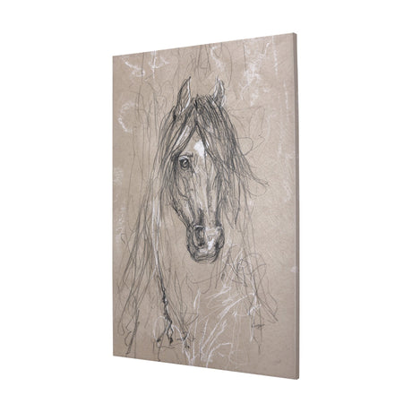 Sketch of animal VII (Horse) by Mercana Studio a Hand Embellished Textured Canvas by Mercana at Eve Furniture
