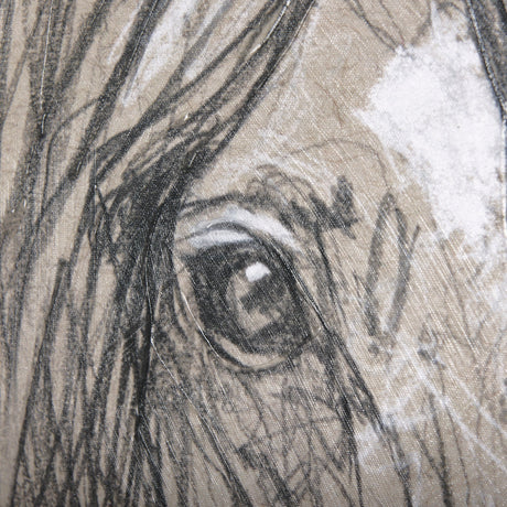 Sketch of animal VII (Horse) by Mercana Studio a Hand Embellished Textured Canvas by Mercana at Eve Furniture