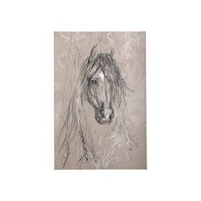 Sketch of animal VII (Horse) by Mercana Studio a Hand Embellished Textured Canvas by Mercana at Eve Furniture