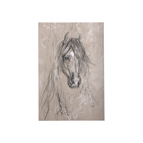 Sketch of animal VII (Horse) by Mercana Studio a Hand Embellished Textured Canvas by Mercana at Eve Furniture