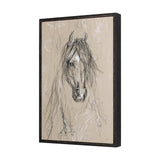 Sketch of Animal VII (Horse) by Mercana Studio a Hand Embellished Textured Framed Art Print by Mercana at Eve Furniture