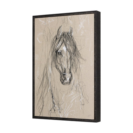 Sketch of Animal VII (Horse) by Mercana Studio a Hand Embellished Textured Framed Art Print by Mercana at Eve Furniture