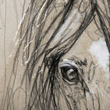 Sketch of Animal VII (Horse) by Mercana Studio a Hand Embellished Textured Framed Art Print by Mercana at Eve Furniture