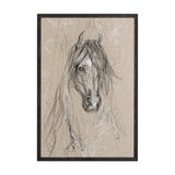 Sketch of Animal VII (Horse) by Mercana Studio a Hand Embellished Textured Framed Art Print by Mercana at Eve Furniture