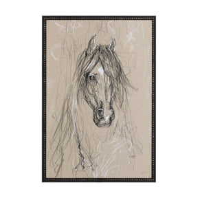 Sketch of Animal VII (Horse) by Mercana Studio a Hand Embellished Textured Framed Art Print by Mercana at Eve Furniture