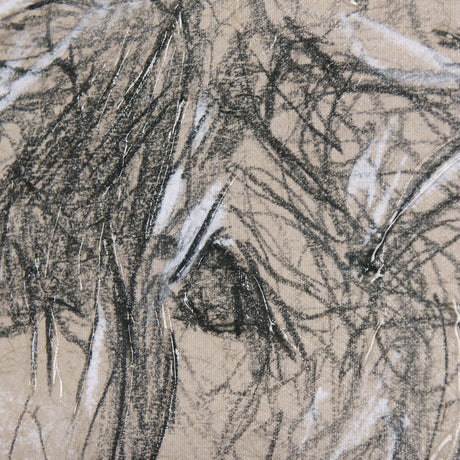 Sketch of animal VIII (Highland bull) by Mercana Studio a Hand Embellished Textured Canvas by Mercana at Eve Furniture